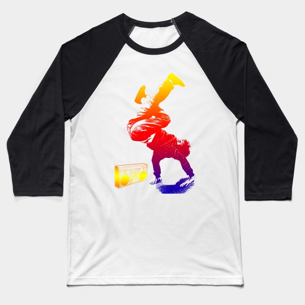 bboy colored Baseball T-Shirt by hottehue